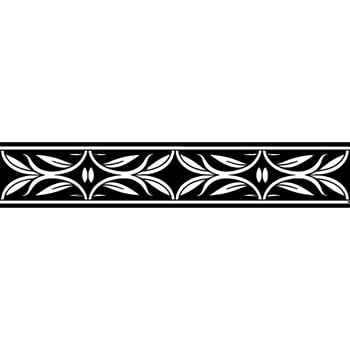 Elegant Monochrome Floral Border vector