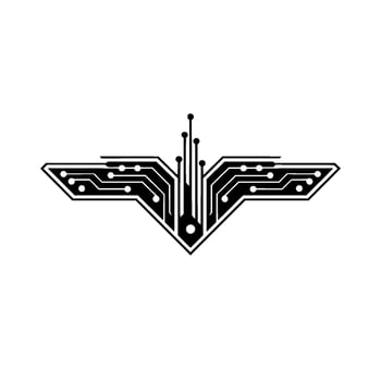 Geometric Circuit Board Tech, Abstract vector
