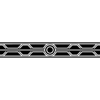 Geometric Black and White Border, Futuristic Element vector