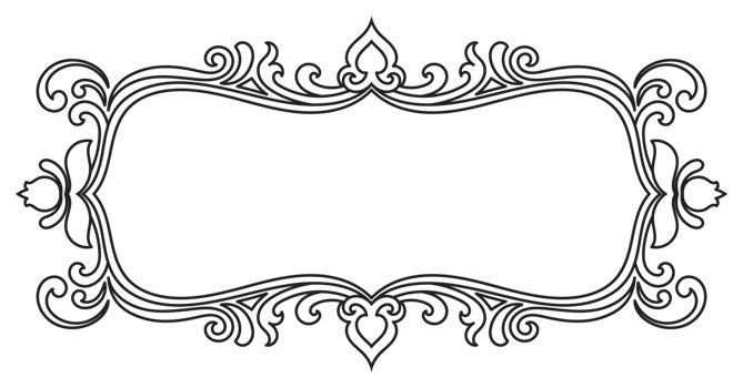 Black frame for name tag, vintage prayer frame pattern for decoration, card making, greeting card elements, transparent background png