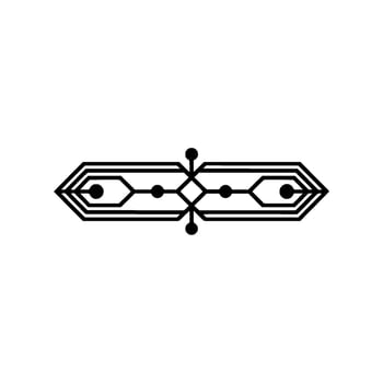 Geometric Symmetry Minimalist Black on White Background vector