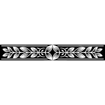 Elegant Black White Floral Border , Symmetry, Modern Decorative Element vector