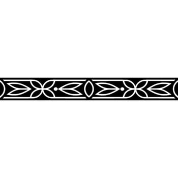 Elegant Black White Decorative Border - Pattern vector