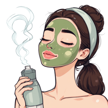 Spa Treatment With Steamer And Mask png