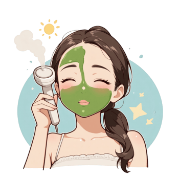 Clay Mask Beauty Time With Steamer png