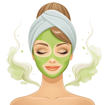 Healthy Skin Facial Steaming Scene png