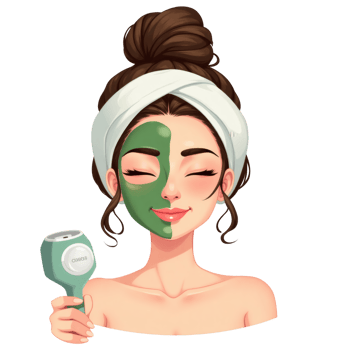 Half Face Mask Steaming Concept png