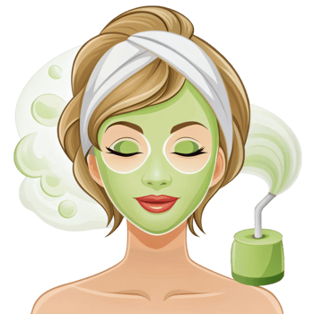 Skincare Beauty Scene With Clay Mask png