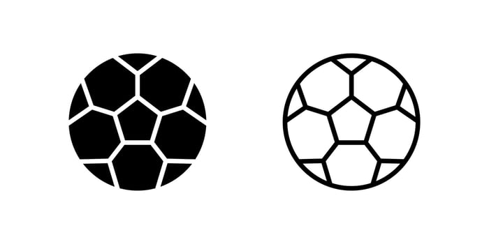 Classic soccer ball icon set for general football themes vector