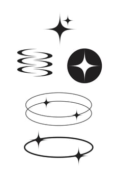 Set icon light star spark vector