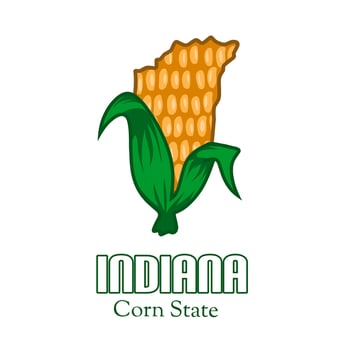 Indiana Corn State Symbol Perfect for Sticker, Apparel, etc vector
