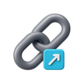Simple 3D Chain Link Icon for Digital Connectivity and Networking png