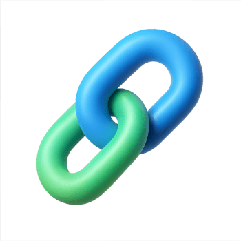 Colorful 3D Chain Link Icon for Modern Design and Graphic Use png