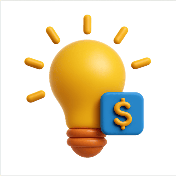 Creative 3D Light Bulb Business Idea Concept Illustration png