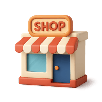 Simple 3D Storefront Design for Creative Projects and Visuals png