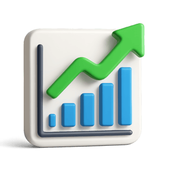 Simple Icon of Rising Stock Market Trend for Financial Concepts png