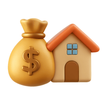 Financial Concepts of Mortgage and Loan Represented by Icons png