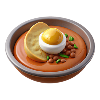 3D Cartoon of spongy Ethiopian Injera png