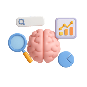 3D Brain with Symbols for Data Analysis and Learning Representation png