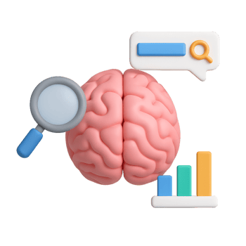 3D Brain Model with Symbols and Graphs for Educational Purposes png