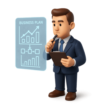 Business Analysis with Holographic Display and Personal Assistant png