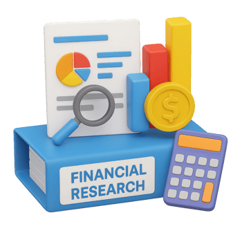 Colorful 3D Financial Analysis Tools for Research and Strategy Planning png