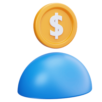 3D Icon Investor Profile Dollar png
