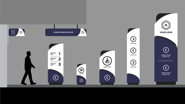 Set of signage advertising vector
