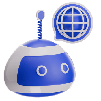 AI Robot Web 3D Illustration png