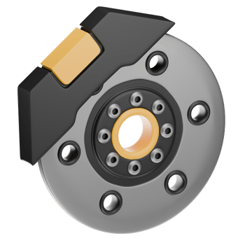 Car Disc Brake 3D Illustration png