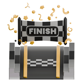 Finish Line 3D Illustration png