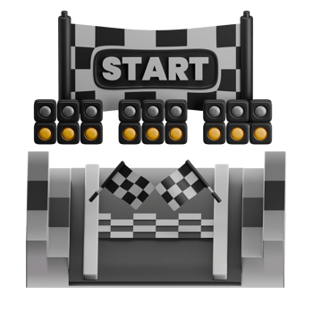 Start Line 3D Illustration png
