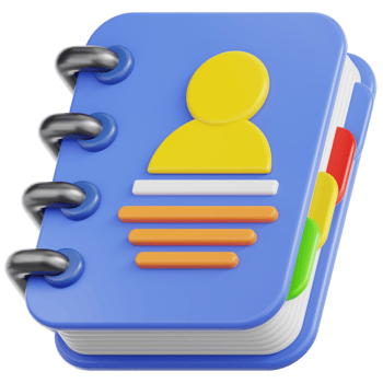 Contact Book 3D Illustration png