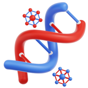 Dna Cell 3D Illustration png