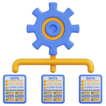 Data Integration 3D Illustration png