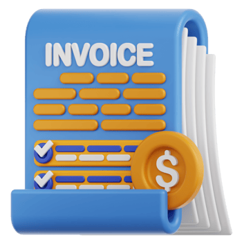 Invoice 3D Illustration png