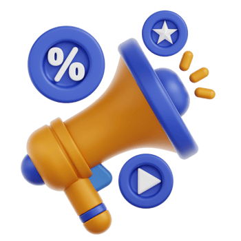 Digital Marketing Ads 3D Illustration png