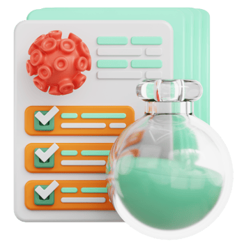 Test Results 3D Illustration png