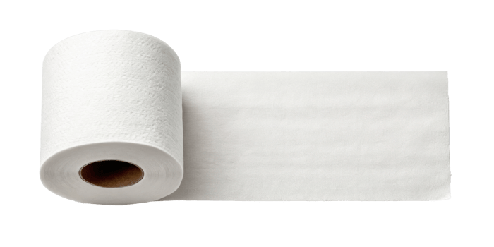 White paper towel roll and sheet isolated transparent png