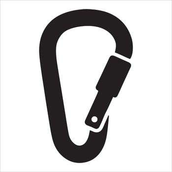 High quality carabiner clip illustration vector