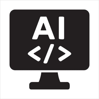 Ai monitoring system with code interface design vector