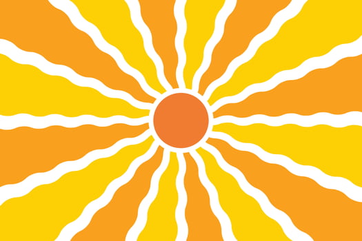 Warm orange and yellow sunlight shines vector