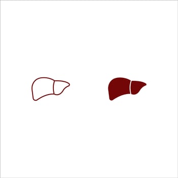 Liver icon . Human organ illustration vector