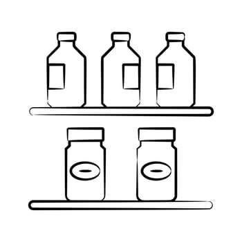 Get a glimpse of this latest doodle icon of spice rack vector