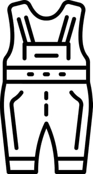 A outline style icon depicting fishing waders vector