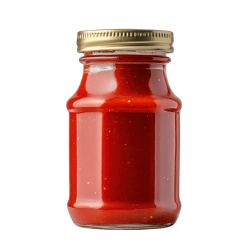 Red sauce jar isolated on transparent background png