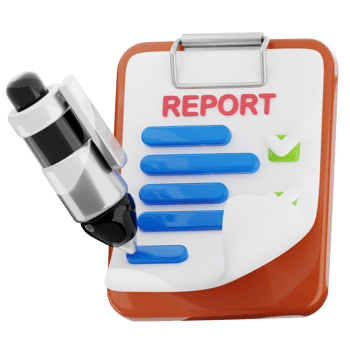 Report clipboard with pen and check marks png