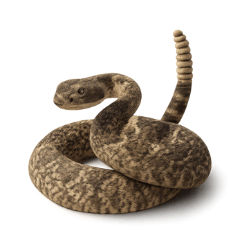 Realistic 3D Model of a Coiled Rattlesnake Ready for Artwork png