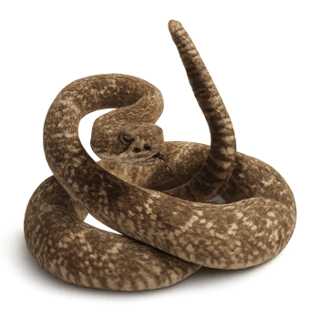 Realistic 3D Coiled Rattlesnake in Natural Pose for Visual Projects png