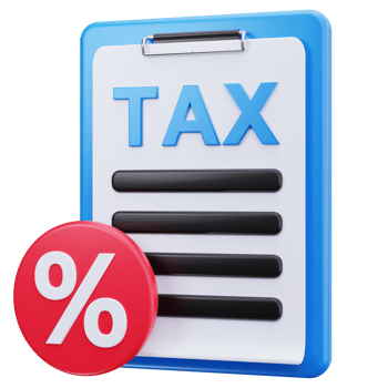 3D Icon Percentage Tax Report png
